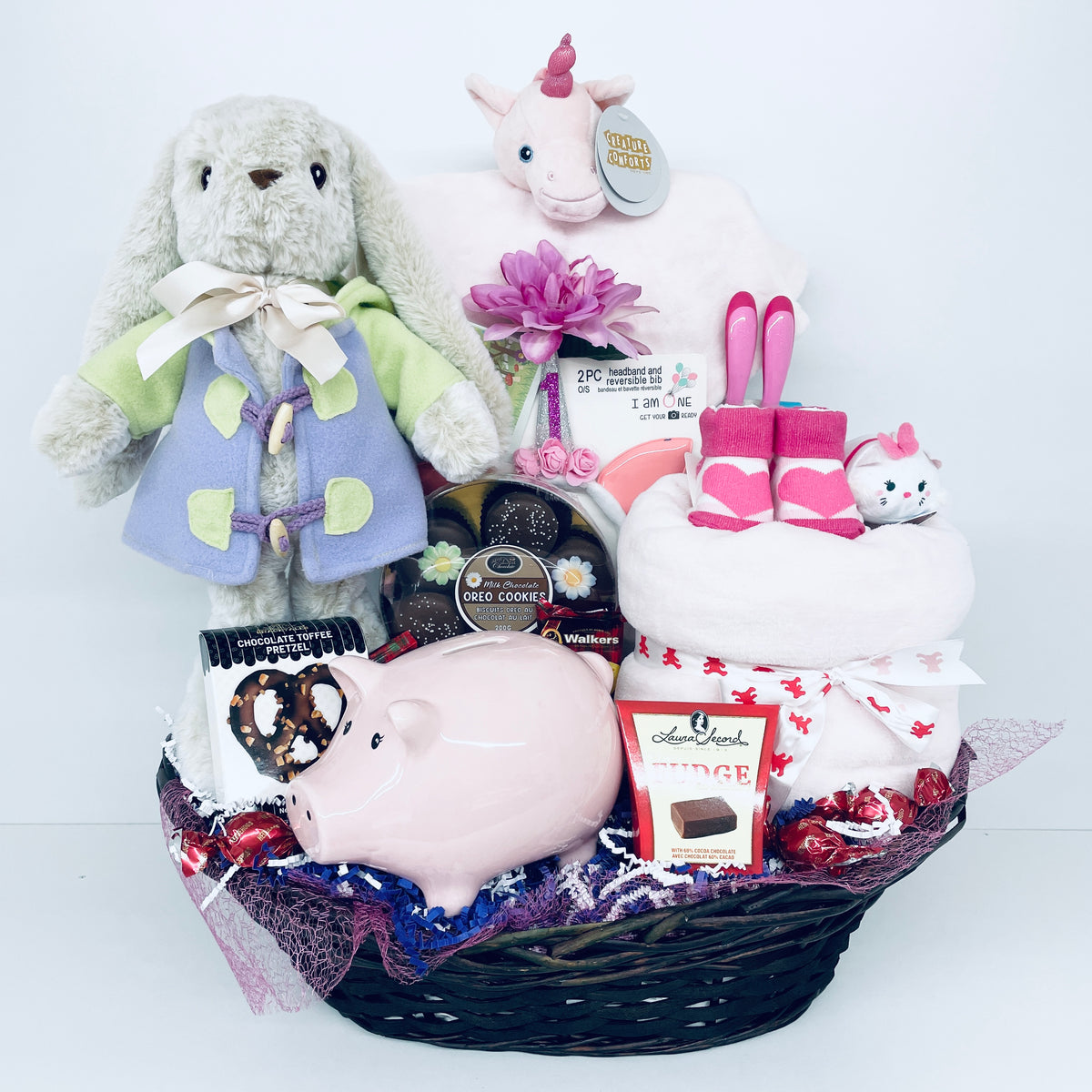 Little Miss Pink!   Baby Girl Gift Basket