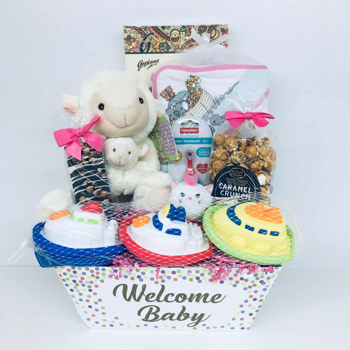 Lamb Baby Gift Basket